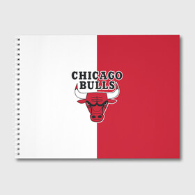 Альбом для рисования с принтом CHICAGO BULLS в Петрозаводске, 100% бумага
 | матовая бумага, плотность 200 мг. | bulls | chicago | chicago bulls | nba | red bulls | usa | америка | быки | нба | сша | чикаго буллс