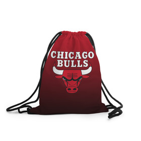 Рюкзак-мешок 3D с принтом CHICAGO BULLS в Петрозаводске, 100% полиэстер | плотность ткани — 200 г/м2, размер — 35 х 45 см; лямки — толстые шнурки, застежка на шнуровке, без карманов и подкладки | bulls | chicago | chicago bulls | nba | red bulls | usa | америка | быки | нба | сша | чикаго буллс