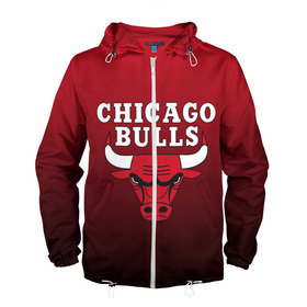 Мужская ветровка 3D с принтом CHICAGO BULLS в Петрозаводске, 100% полиэстер | подол и капюшон оформлены резинкой с фиксаторами, два кармана без застежек по бокам, один потайной карман на груди | bulls | chicago | chicago bulls | nba | red bulls | usa | америка | быки | нба | сша | чикаго буллс