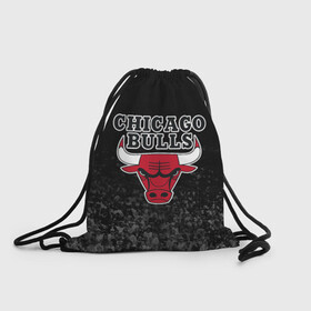 Рюкзак-мешок 3D с принтом CHICAGO BULLS в Петрозаводске, 100% полиэстер | плотность ткани — 200 г/м2, размер — 35 х 45 см; лямки — толстые шнурки, застежка на шнуровке, без карманов и подкладки | bulls | chicago | chicago bulls | nba | red bulls | usa | америка | быки | нба | сша | чикаго буллс