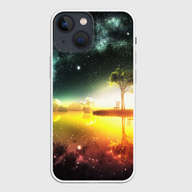 Чехол для iPhone 13 mini с принтом Закат со звездами в Петрозаводске,  |  | galaxy | nasa | nebula | space | star | абстракция | вселенная | галактика | звезда | звезды | космический | наса | планеты