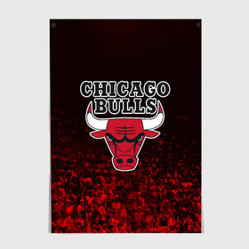 Постер с принтом CHICAGO BULLS в Петрозаводске, 100% бумага
 | бумага, плотность 150 мг. Матовая, но за счет высокого коэффициента гладкости имеет небольшой блеск и дает на свету блики, но в отличии от глянцевой бумаги не покрыта лаком | bulls | chicago | chicago bulls | nba | red bulls | usa | америка | быки | нба | сша | чикаго буллс