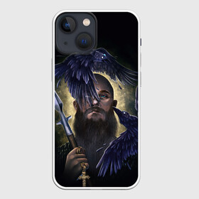 Чехол для iPhone 13 mini с принтом vikings в Петрозаводске,  |  | ragnar | raven | travis fimmel | vikings | викинги | вороны | норвегия | рагнар лодброк | скандинавия | трэвис фиммел