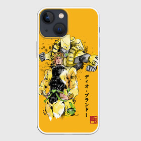 Чехол для iPhone 13 mini с принтом За вардо на желтом в Петрозаводске,  |  | aureo | battle tendency | blood | crusaders | dio | giorno | giovanna | golden | jjba | jojo memes | jojos | jotaro | manga | phantom | stardust | vento aureo | wind | джо джо | манга