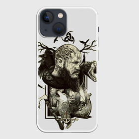 Чехол для iPhone 13 mini с принтом ragnar в Петрозаводске,  |  | ragnar | travis fimmel | vikings | викинги | норвегия | рагнар лодброк | скандинавия | трэвис фиммел