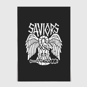 Постер с принтом Ходячие мертвецы Saviors в Петрозаводске, 100% бумага
 | бумага, плотность 150 мг. Матовая, но за счет высокого коэффициента гладкости имеет небольшой блеск и дает на свету блики, но в отличии от глянцевой бумаги не покрыта лаком | amc | carol | daryl | dixon | michonne | negan | reaction | rick | season 10 | twd | zombies | диксон | дэрил | зомби | мертвецы | мишонн | неган | реакция | рик | ходячие