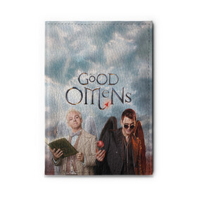 Обложка для автодокументов с принтом Good Omens в Петрозаводске, натуральная кожа |  размер 19,9*13 см; внутри 4 больших “конверта” для документов и один маленький отдел — туда идеально встанут права | aziraphale | crowley | david | demon | good | omens | pratchett | tennant | terry | азирафаэль | ангел | благие | демон | дэвид | знамения | кроули | майкл шин | пратчетт | теннант | терри