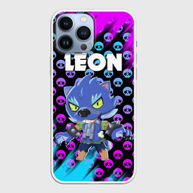 Чехол для iPhone 13 Pro Max с принтом BRAWL STARS ОБОРОТЕНЬ LEON. в Петрозаводске,  |  | Тематика изображения на принте: brawl stars | leon | moba | pattern | бравл старс | жанр | игра | леон | оборотень leon | паттерн | череп | черепа