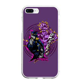 Чехол для iPhone 7Plus/8 Plus матовый с принтом JoJo Bizarre Adventure в Петрозаводске, Силикон | Область печати: задняя сторона чехла, без боковых панелей | aureo | battle tendency | blood | crusaders | dio | giorno | giovanna | golden | jjba | jojo memes | jojos | jotaro | manga | phantom | stardust | vento aureo | wind | джо джо | манга