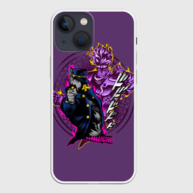 Чехол для iPhone 13 mini с принтом JoJo Bizarre Adventure в Петрозаводске,  |  | aureo | battle tendency | blood | crusaders | dio | giorno | giovanna | golden | jjba | jojo memes | jojos | jotaro | manga | phantom | stardust | vento aureo | wind | джо джо | манга