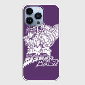 Чехол для iPhone 13 Pro с принтом JoJo Bizarre Adventure в Петрозаводске,  |  | Тематика изображения на принте: aureo | battle tendency | blood | crusaders | dio | giorno | giovanna | golden | jjba | jojo memes | jojos | jotaro | manga | phantom | stardust | vento aureo | wind | джо джо | манга