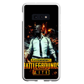 Чехол для Samsung S10E с принтом PUBG Lite в Петрозаводске, Силикон | Область печати: задняя сторона чехла, без боковых панелей | battle royale | battlegrounds | chicken | dinner | game | playerunknown’s | pubg | pubg lite | winner | боевик | война | игра | игры | королевская битва | оружие | пабг | пабг лайт | шутеры