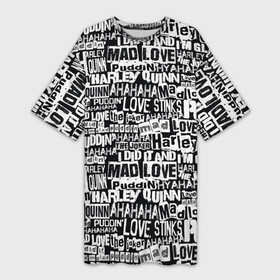 Платье-футболка 3D с принтом Mad Love в Петрозаводске,  |  | harleen quinzel | harley | harley quin | harley quinn | харли квин | харли квинн | харли куин | харли куинн | харлин квинзель