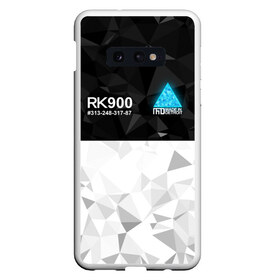 Чехол для Samsung S10E с принтом RK900 CONNOR в Петрозаводске, Силикон | Область печати: задняя сторона чехла, без боковых панелей | ai | android | connor | detroit | detroit become human | rk 800 | rk 900 | андроиды | детектив | игра | интерактивное кино | кара | коннор | маркус | роботы | фирменный стиль | экшн