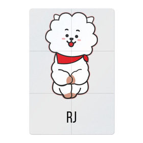 Магнитный плакат 2Х3 с принтом BTS BT21 RJ в Петрозаводске, Полимерный материал с магнитным слоем | 6 деталей размером 9*9 см | bt21 | bts | j hope | jimin | jin | jungkook | k pop | puzzle star bt21 | rj | rm | suga | v | для детей | игра | музыка