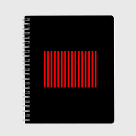 Тетрадь с принтом Red and Black Lines в Петрозаводске, 100% бумага | 48 листов, плотность листов — 60 г/м2, плотность картонной обложки — 250 г/м2. Листы скреплены сбоку удобной пружинной спиралью. Уголки страниц и обложки скругленные. Цвет линий — светло-серый
 | black | black and red | hype | lines | red | красный | линии | черный