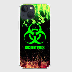 Чехол для iPhone 13 mini с принтом RESIDENT EVIL 3 в Петрозаводске,  |  | biohazard | biohazard 7 | crocodile | fang | game | hand | monster | new umbrella | resident evil | resident evil 7 | umbrella | umbrella corp | umbrella corporation | zombie | обител