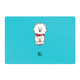 Магнитный плакат 3Х2 с принтом BTS BT21 RJ в Петрозаводске, Полимерный материал с магнитным слоем | 6 деталей размером 9*9 см | bt21 | bts | j hope | jimin | jin | jungkook | k pop | puzzle star bt21 | rj | rm | suga | v | для детей | игра | музыка