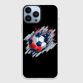 Чехол для iPhone 13 Pro Max с принтом Мяч в Петрозаводске,  |  | football | game | russia | sport | брызги красок | игра | россия | спорт | футбол | футбольный мяч