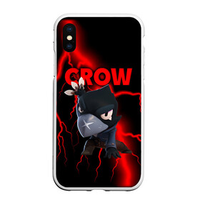 Чехол для iPhone XS Max матовый с принтом Brawl Stars CROW в Петрозаводске, Силикон | Область печати: задняя сторона чехла, без боковых панелей | 8 bit | 8 бит | brawl | brawl stars | crow | leon | stars | бравл | бравл старс | браво старс | игра | компьютерная | кров | леон | онлайн | старс