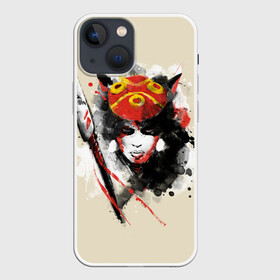 Чехол для iPhone 13 mini с принтом Princess Mononoke в Петрозаводске,  |  | eboshi | ghibli | hayao | hime | lady | miyazaki | mononoke | princess | studio | аситака | волчица | гибли | дух леса | мононоке | моро | сан