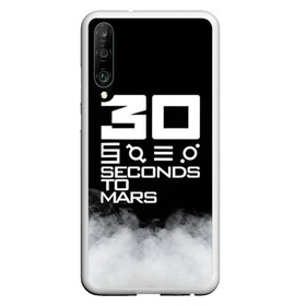 Чехол для Honor P30 с принтом 30 Seconds To Mars в Петрозаводске, Силикон | Область печати: задняя сторона чехла, без боковых панелей | 30 seconds to mars | ac dc | jared leto | music | rock | thirty seconds to mars | джаред лето | музыка | рок