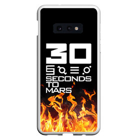 Чехол для Samsung S10E с принтом 30 Seconds To Mars в Петрозаводске, Силикон | Область печати: задняя сторона чехла, без боковых панелей | 30 seconds to mars | ac dc | jared leto | music | rock | thirty seconds to mars | джаред лето | музыка | рок