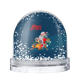 Снежный шар с принтом Happy New Year в Петрозаводске, Пластик | Изображение внутри шара печатается на глянцевой фотобумаге с двух сторон | 