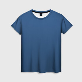 Женская футболка 3D с принтом 19-4052 Classic Blue в Петрозаводске, 100% полиэфир ( синтетическое хлопкоподобное полотно) | прямой крой, круглый вырез горловины, длина до линии бедер | 9 4052 | без дизайна | без принта | без узора | главный цвет 2020 года | код цвета | нг | новый год | праздник | про | рождество | синий | синяя одежда | цвет нового года