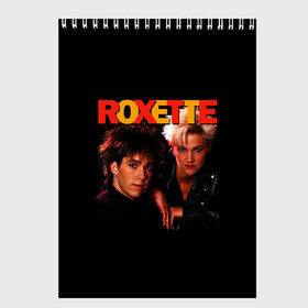 Скетчбук с принтом Roxette в Петрозаводске, 100% бумага
 | 48 листов, плотность листов — 100 г/м2, плотность картонной обложки — 250 г/м2. Листы скреплены сверху удобной пружинной спиралью | pop | rock | roxette | мари фредрикссон | пер гессле | поп | поп рок. евро поп | рок | роксет | роксэт