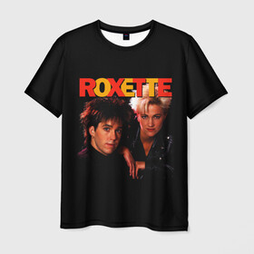 Мужская футболка 3D с принтом Roxette в Петрозаводске, 100% полиэфир | прямой крой, круглый вырез горловины, длина до линии бедер | pop | rock | roxette | мари фредрикссон | пер гессле | поп | поп рок. евро поп | рок | роксет | роксэт