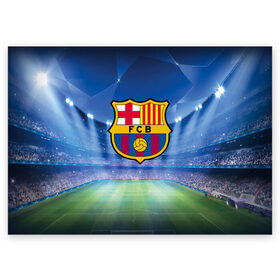 Поздравительная открытка с принтом FC Barcelona в Петрозаводске, 100% бумага | плотность бумаги 280 г/м2, матовая, на обратной стороне линовка и место для марки
 | barcelona | spain | барселона | испания