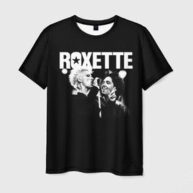 Мужская футболка 3D с принтом Roxette в Петрозаводске, 100% полиэфир | прямой крой, круглый вырез горловины, длина до линии бедер | Тематика изображения на принте: pop | rock | roxette | мари фредрикссон | пер гессле | поп | поп рок. евро поп | рок | роксет | роксэт