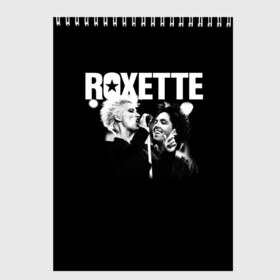 Скетчбук с принтом Roxette в Петрозаводске, 100% бумага
 | 48 листов, плотность листов — 100 г/м2, плотность картонной обложки — 250 г/м2. Листы скреплены сверху удобной пружинной спиралью | Тематика изображения на принте: pop | rock | roxette | мари фредрикссон | пер гессле | поп | поп рок. евро поп | рок | роксет | роксэт