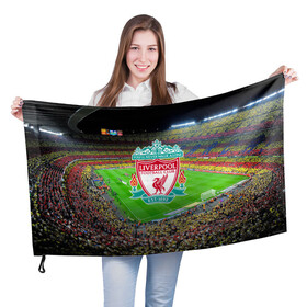 Флаг 3D с принтом FC Liverpool в Петрозаводске, 100% полиэстер | плотность ткани — 95 г/м2, размер — 67 х 109 см. Принт наносится с одной стороны | england | liverpool fc | англия | ливерпуль