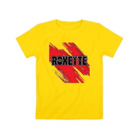 Детская футболка хлопок с принтом Roxette в Петрозаводске, 100% хлопок | круглый вырез горловины, полуприлегающий силуэт, длина до линии бедер | Тематика изображения на принте: roxette | европоп | музыка | поп | ро | рок | роксэт