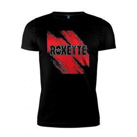 Мужская футболка премиум с принтом Roxette в Петрозаводске, 92% хлопок, 8% лайкра | приталенный силуэт, круглый вырез ворота, длина до линии бедра, короткий рукав | Тематика изображения на принте: roxette | европоп | музыка | поп | ро | рок | роксэт