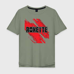 Мужская футболка хлопок Oversize с принтом Roxette в Петрозаводске, 100% хлопок | свободный крой, круглый ворот, “спинка” длиннее передней части | Тематика изображения на принте: roxette | европоп | музыка | поп | ро | рок | роксэт