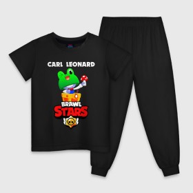 Детская пижама хлопок с принтом BRAWL STARS CARL LEONARD в Петрозаводске, 100% хлопок |  брюки и футболка прямого кроя, без карманов, на брюках мягкая резинка на поясе и по низу штанин
 | 