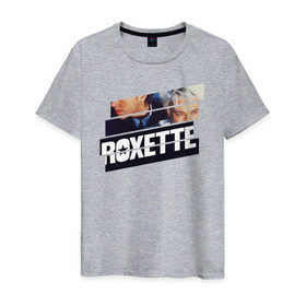 Мужская футболка хлопок с принтом Roxette в Петрозаводске, 100% хлопок | прямой крой, круглый вырез горловины, длина до линии бедер, слегка спущенное плечо. | Тематика изображения на принте: 