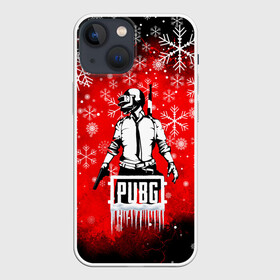 Чехол для iPhone 13 mini с принтом PUBG. в Петрозаводске,  |  | 2020 | pubg | игра | игроман | киберспорт | киберспортсмены | новогодний pubg | новый год | пабг | пубг | снежинки