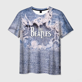 Мужская футболка 3D с принтом The Beatles в Петрозаводске, 100% полиэфир | прямой крой, круглый вырез горловины, длина до линии бедер | england | group | jeans | legend | liverpool | music | rock | the beatles | англия | битлз | группа | джинса | легенда | ливерпуль | музыка | рок