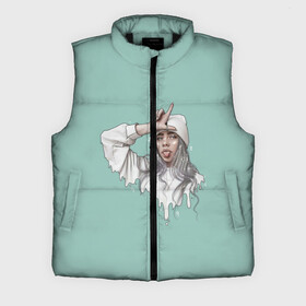 Мужской жилет утепленный 3D с принтом Billie Eilish Mint Art в Петрозаводске,  |  | bad | bad guy | billi | billie | billie eilish | eilish | good girl | music | swag | айлиш | беляш | били | били айлиш | билли | билли айлиш | билли эйлиш | биляш | музка | певица | эйлиш