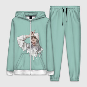 Женский костюм 3D с принтом Billie Eilish Mint Art в Петрозаводске,  |  | bad | bad guy | billi | billie | billie eilish | eilish | good girl | music | swag | айлиш | беляш | били | били айлиш | билли | билли айлиш | билли эйлиш | биляш | музка | певица | эйлиш