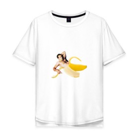 Мужская футболка хлопок Oversize с принтом Николас Кейдж в банане в Петрозаводске, 100% хлопок | свободный крой, круглый ворот, “спинка” длиннее передней части | Тематика изображения на принте: mem | memes | актер | банан | знаменитость | мем | николас кейдж | прикол | смешная картинка | юмор