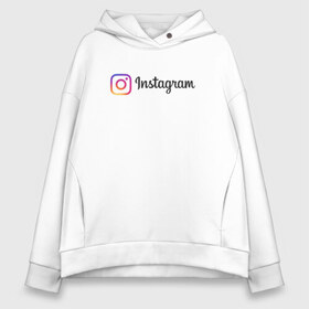 Женское худи Oversize хлопок с принтом INSTAGRAM в Петрозаводске, френч-терри — 70% хлопок, 30% полиэстер. Мягкий теплый начес внутри —100% хлопок | боковые карманы, эластичные манжеты и нижняя кромка, капюшон на магнитной кнопке | insta | instagram | instagramm | social | видео | инста | инстаграм | инстаграмм | приложение | социальная сеть | фото