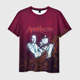 Мужская футболка 3D с принтом Агата Кристи в Петрозаводске, 100% полиэфир | прямой крой, круглый вырез горловины, длина до линии бедер | rock | агата | кристи | музыка | рок | самойлов