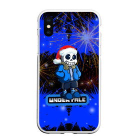 Чехол для iPhone XS Max матовый с принтом НОВОГОДНИЙ UNDERTALE в Петрозаводске, Силикон | Область печати: задняя сторона чехла, без боковых панелей | asriel dreemurr | blaster | chara | frisk | gaster | sans | undertale | азриэль дримурр | андертейл | андрайн | гастер | меттатон | санс | фриск | чара