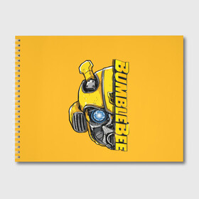 Альбом для рисования с принтом Transformers Bumblebee в Петрозаводске, 100% бумага
 | матовая бумага, плотность 200 мг. | bumblebee | transformers | автоботы | бамблби | мегатрон | оптимус прайм | роботы | трансформеры