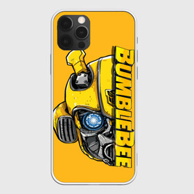 Чехол для iPhone 12 Pro с принтом Transformers Bumblebee в Петрозаводске, силикон | область печати: задняя сторона чехла, без боковых панелей | bumblebee | transformers | автоботы | бамблби | мегатрон | оптимус прайм | роботы | трансформеры